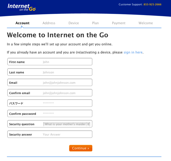 Internet on the Go Register